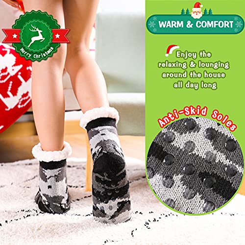 Kids Boys Girls Fuzzy Slipper Socks Soft Warm Thick Fleece lined Christmas Stockings For Child Toddler Winter Home Socks3