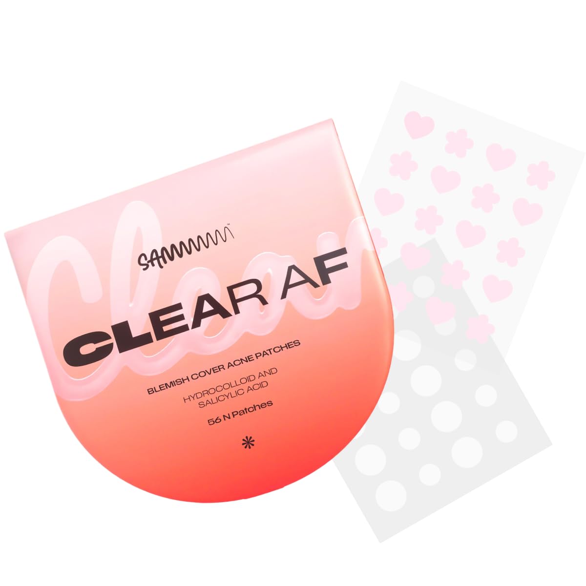 Sammmm Clear AF Blemish Cover Acne Patches with Salicylic Acid and Hydrocolloid, Transparent, 56 Patches-image-49