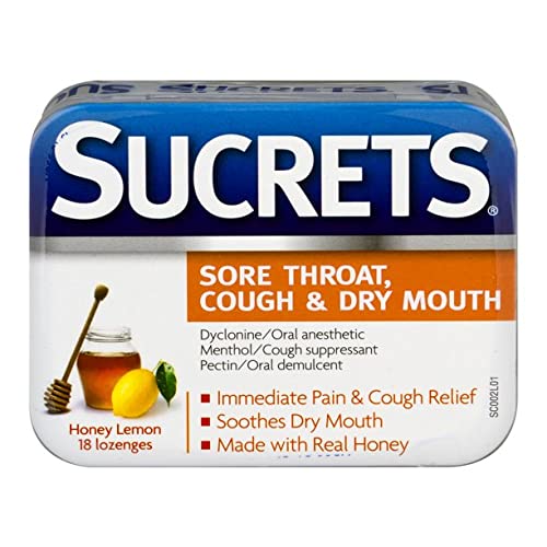 Sucrets Sore Throat, Cough & Dry Mouth Lozenges Honey
