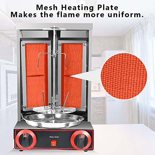 HOMIER Vertikale Rotisserie Döner Kebab Maschine Kommerzielle LPG Gas Kebab Shawarma Automatische Grillmaschine… – Bild 3