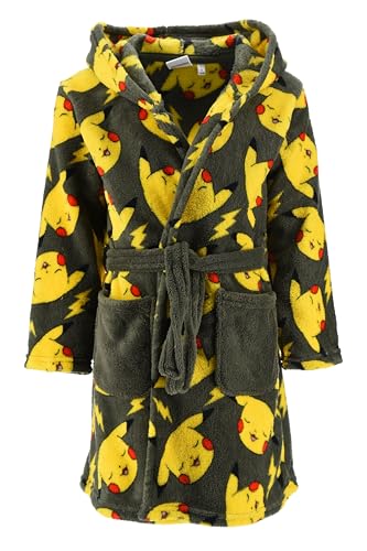 Pokemon Bademantel Jungen, Pikachu Design Weicher Fleece...