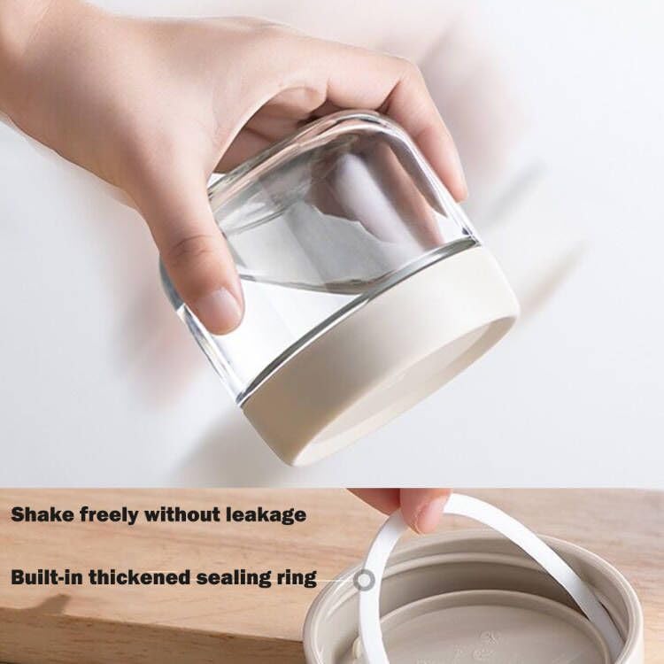 Miniatura 5 de Paquete de 2 tarros de vidrio con tapas de rosca para aderezo de ensalada, 10 onzas de avena durante la noche, salsa de condimentos, alimentos para