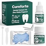 Cureforte Zinc Oxide Eugenol Dental Cement Kit – Professional Temporary Crown & Bridge Glue for Tooth Fillings | Self-Curing, Strong Bond, and Pulp-Soothing Formula | Easy-to-Use Dental Repair Kit