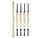 5-Pack Ultra-Fine Eyebrow Pencils, Waterproof & Smudge-Proof Brow Pencil Set, Dual-Ended Micro Precision Tip with Spoolie Brush, Light brown Eyebrow Makeup