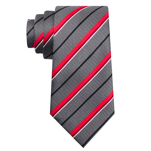 Image of Luckyvestir Striped Ties for Men Classic 3.15 inch Men's Tie Formal Neckties for Business Graduation Dinner Wedding