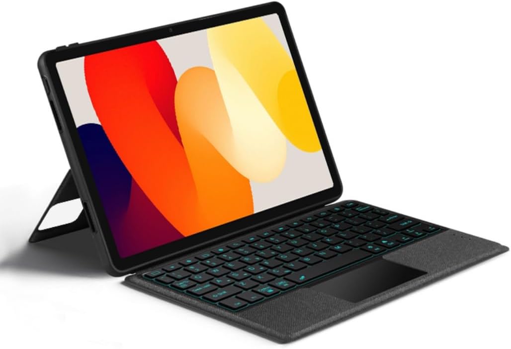 kaidisen Backlit Keyboard Case for Xiaomi Redmi Pad SE 11" Keyboard with Touchpad Portrait Mode Backlight Magnetic Detachable Touch Keyboard Case