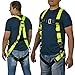 JORESTECH Safety Full Body Harness 3 D rings and Tool Tether with Shock Absorption 15lbs Weight Capacity