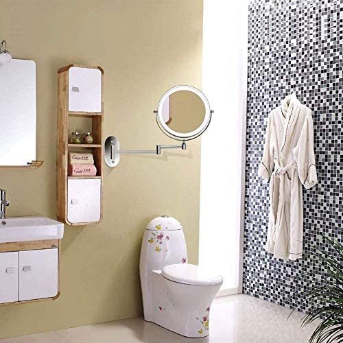 Miroir courtoisie rétractable LED pour routine maquillage - 5