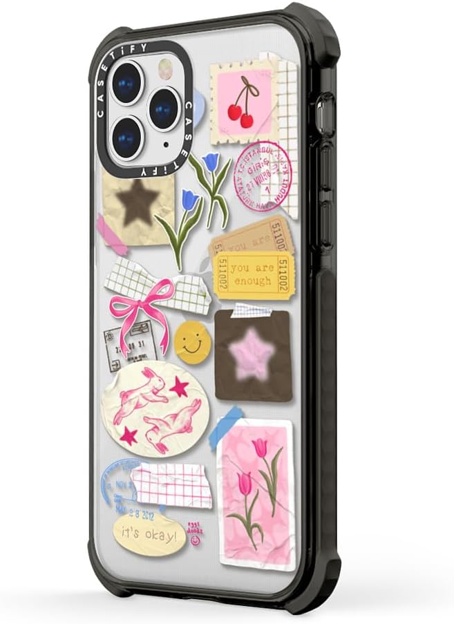 CASETiFY Ultra Impact iPhone 12 Pro Max Case [9.8ft Drop Protection] - You are Stars Collage - Clear Black