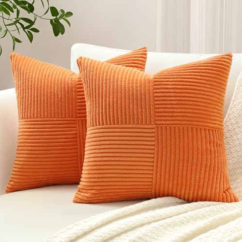 Sungeek Set of 2 Decorative Cushion Covers 50 x 50cm Soft Corduro...