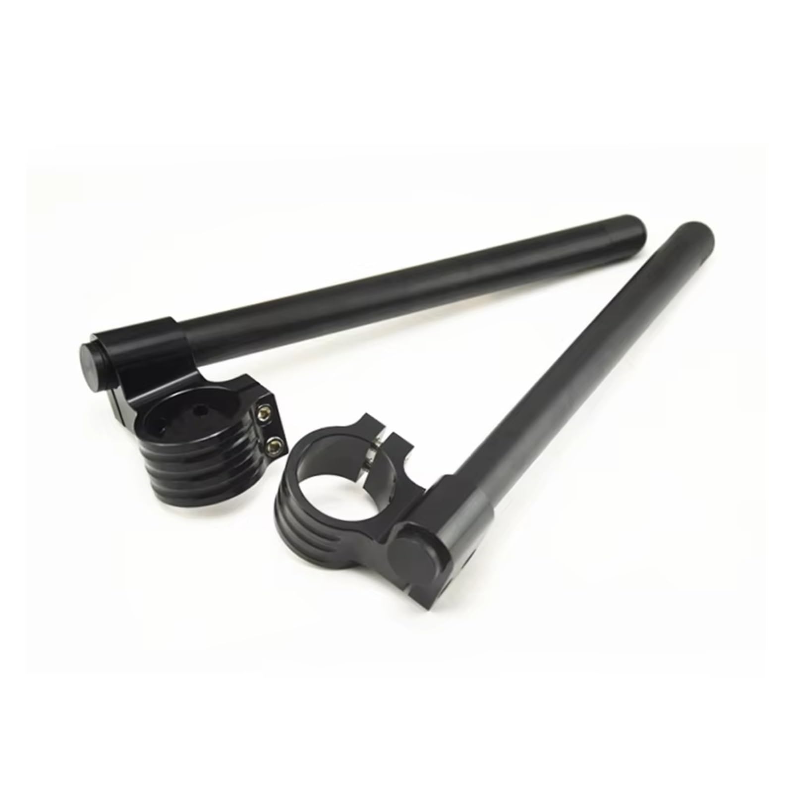 Moto Elevador de Manillar Universal Racing CNC 37MM 41MM 43MM 50MM Clip Ons Horquilla Elevadora Manillar Regular Motocicleta Moto Manillar Elevador(Silver 41mm Riser)