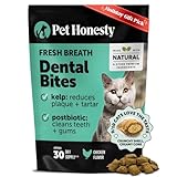 Fresh Breath Dental Bites for Cats – Crunchy & Creamy Cat Dental Treats for Fresh Breath, Tartar & Plaque Control – Dual-Texture Cat Oral Care Bites for Bright Teeth & Healthy Gums – 30 Day Supply