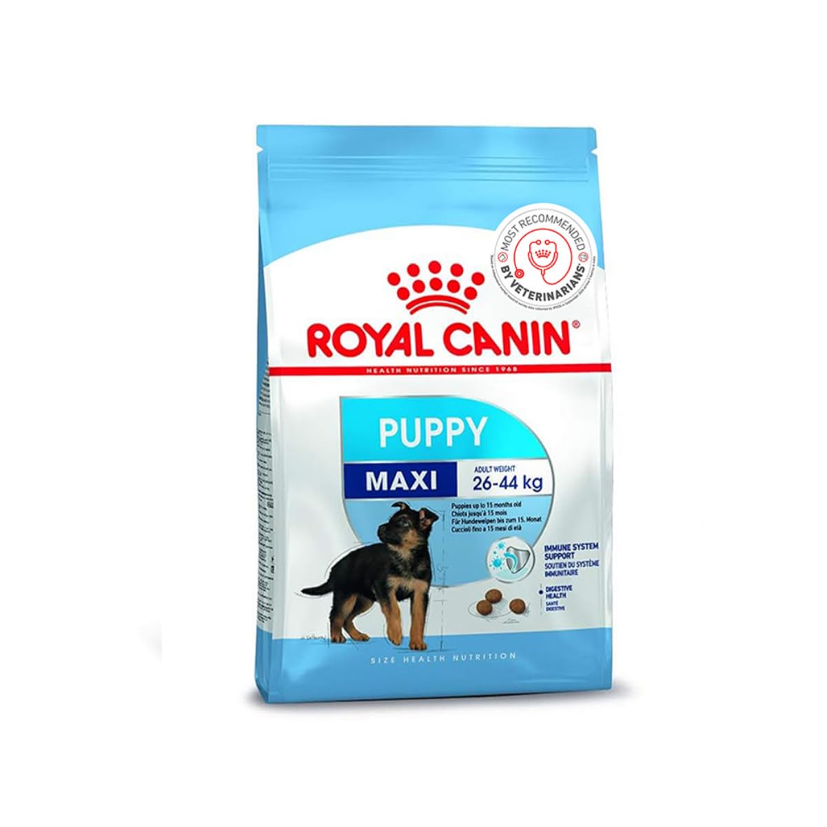 Maxi Puppy Food, 4 Kg, Dry Food, Supports Immune System & digestive health, Provides Long growth, moderate energy