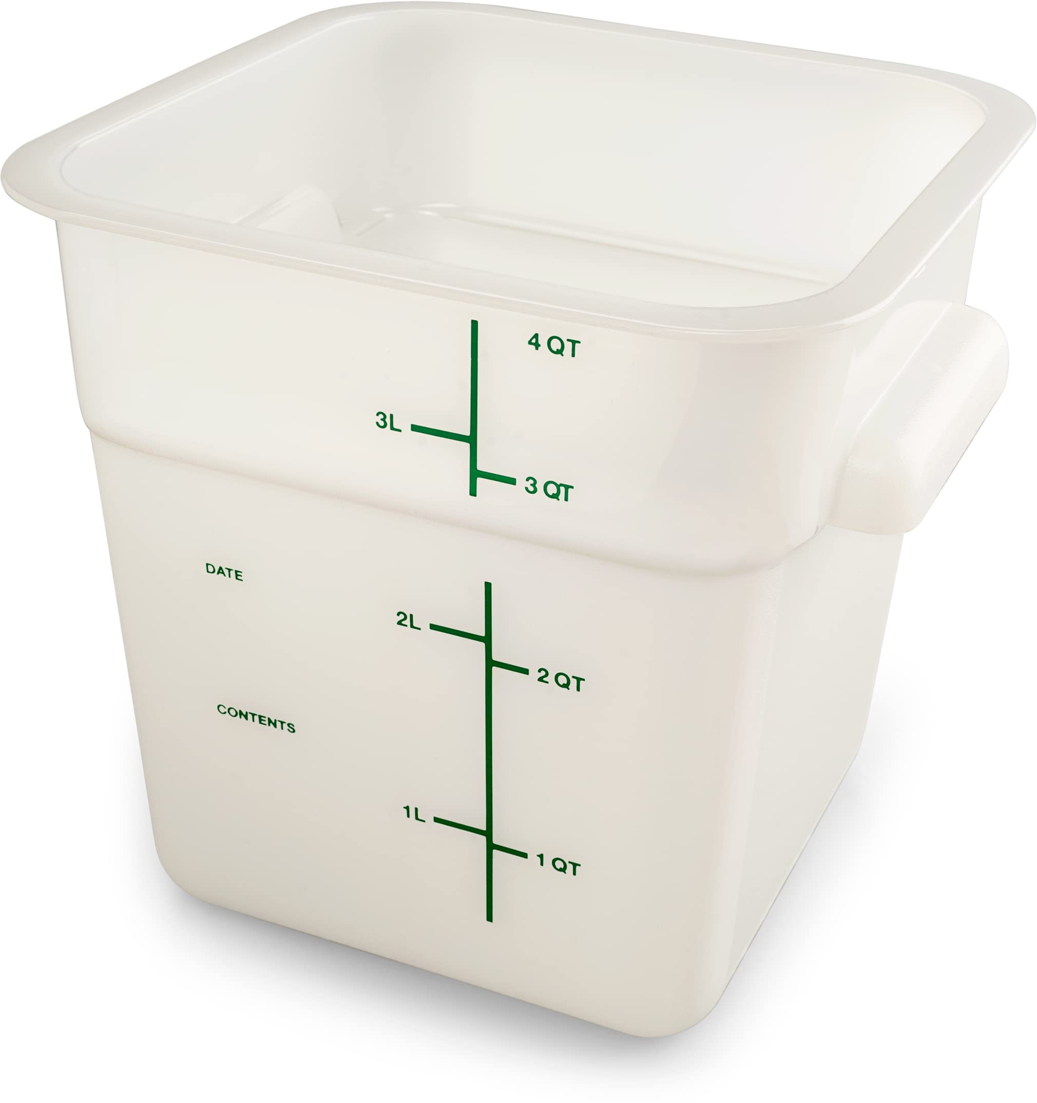 Photo 1 of Carlisle FoodService Products Square Food Storage Container, 4 Quarts, White