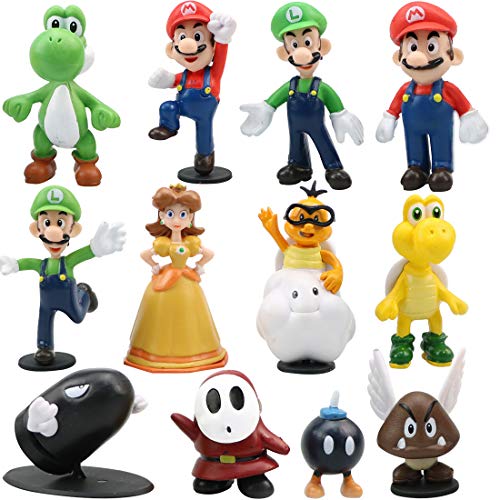 WENTS Super Mario Figures 12pcs / Set Super Mario Toys Figuras de...