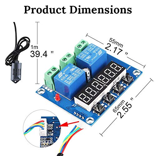 Image of xcluma XH-M452 xh m452 upgraded 4 Wire High Sensor Temperature Humidity Controller for Incubator With Indicators Hygrometer Automatic