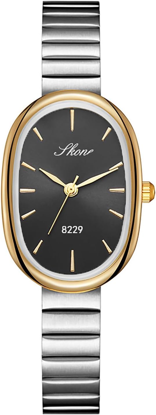 Reginald Elegant Oval Gold Watches for Women Easy Reader Watch Fashion Women Stainless Steel Exquisite Wristwatch