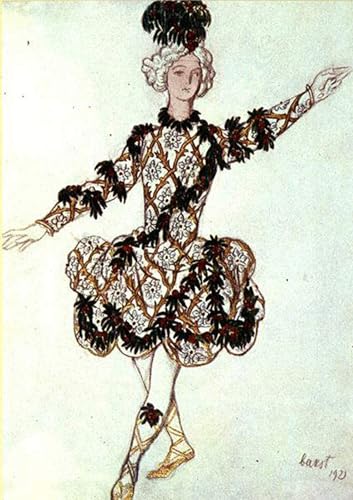 Pintura sobre lienzo Leon Bakst arte decoración paredes cuadro 60x90cm