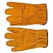 Leather Work Large Gloves for Men or Women, for Gardening, Tig/Mig Welding, Construction, Chainsaw, Farm, Utility, Firm Grip, Durable,Yellow