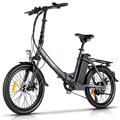 VIVI Folding Electric Bike for Adults, 20'' Women Electric Bicycle 350W Motor Ebike, Max 40 Miles Mens Electric Bike with 10.4Ah Battery, Professional 6 Speed Adult Electric City Bikes