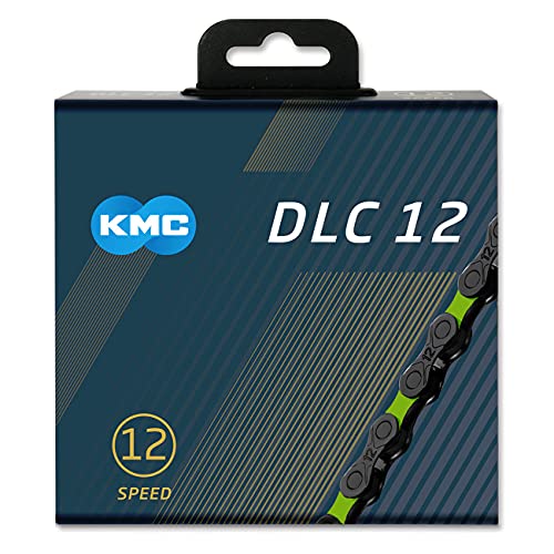Évitez l'usure de transmission avec la chaîne KMC Cat X12 DLC 126L verte