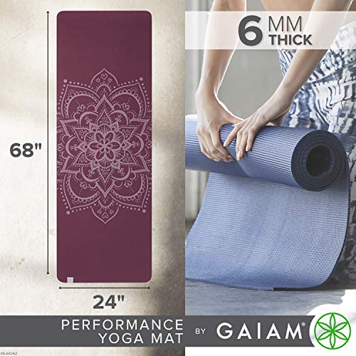 Tapis de yoga Gaiam Performance TPE blush imprimé antidérapant - 5