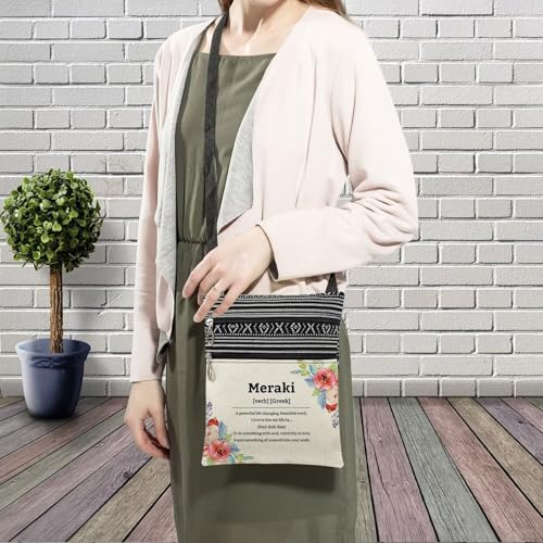 Greek Inspirational Definition Messenger Bag Small Ethnic Pattern Printed Adjustable Strap Crossbody Zipper Bag Phone Organizer Wallet Cute Shoulder Handbag for Women3