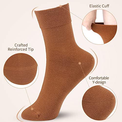 Image of FGZ Women Thin Cotton Socks Soft Cozy Socks Cute Ankle Crew Socks 5 Pairs