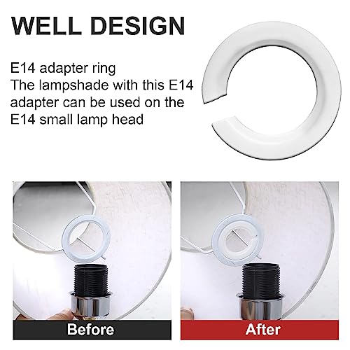 6 Pezzi Anello per Paralume, E27 a E14 Paralume