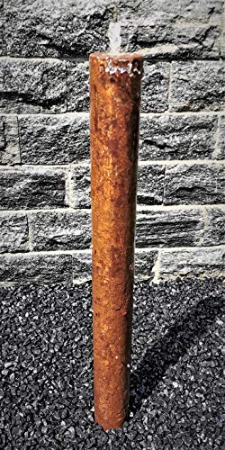 garten-wohnambiente Säulenbrunnen rund 100/10 cm Cortenstahl Roststahl Komplettset Säule Wasserspiel