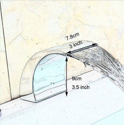 Baignoire mitigeurs avec douchette cascade pour eau précise - 4