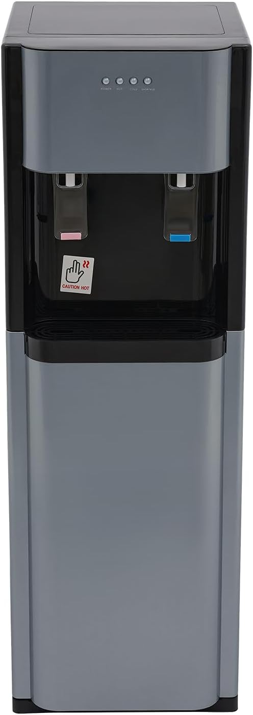 Water Dispenser, Bottom Loading Water Dispenser, Instant Hot/Cold Water Cooler Holding 0.16Gal/H 620W Portable Water Warmer for Travel, Hotel,Offices, Living Room (Dark Gray)