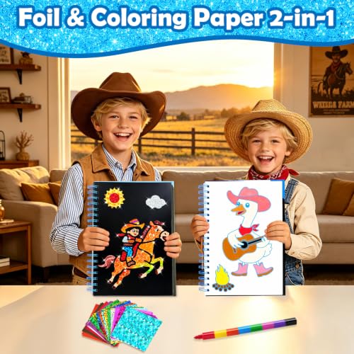 Image of FUNNYB&G Foil Art Craft Kit for Kids, Sparkly Birthday Gift Toy for Kids