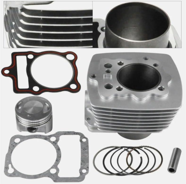 250CC Big Bore Cylinder Kit, 67mm/2.64in Cylinder Piston Set For 250cc Air Cooled Engine, ATV Quad Bike 4 Wheeler Go Kart Go Cart Dirt Bike Pit Bike 4 Wheeler Off Road