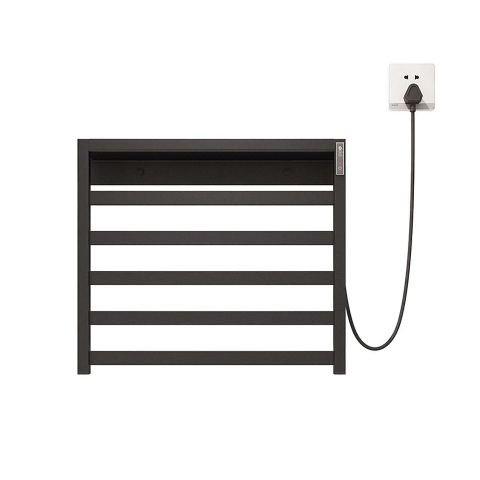 Scaldasalviette Elettrico, 55℃ Termostatico Termoarredo Bagno, Termoarredo Elettrico con Timer 50W Radiatore a Parete Dimensioni 48X42CM