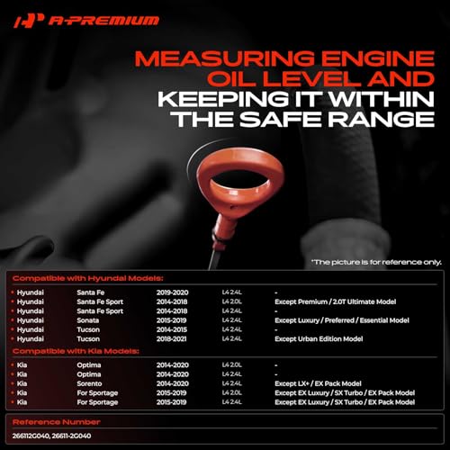 A-Premium 1.6L 2.0L 2.4L Engine Oil Dipstick - 24.09 in. Oil Measuring Rod by A-Premium - Used condition - Image 2