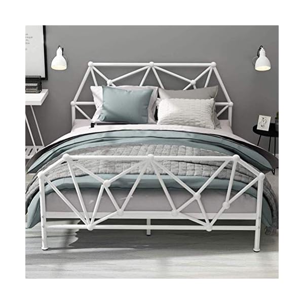 Household Products Folding Bed Easy Storage Bed Frames Rental Room Metal Bed Frame Modern and Simple Single Double Bed High Temperature Resistant Breathable Not Easy to Rust Clear and Bright Easy t - Image 7