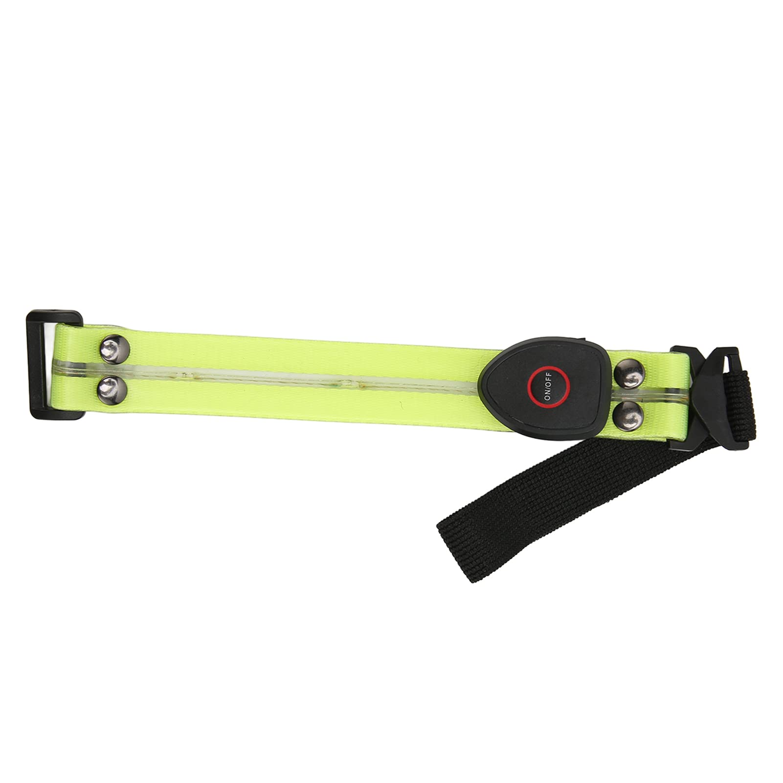LED Armband, High Power Supply Capacity Adjustable Waterproof One Button Control Night Safety Light Up Band USB Charging for Running (Green)-image-11
