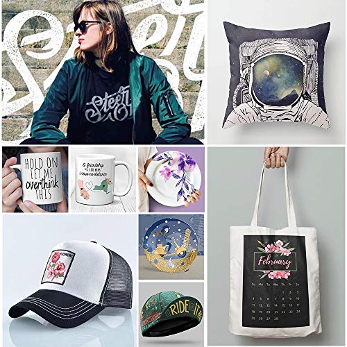 Aonesy Pro 5 in 1 Combo Heat Press Machine for T-Shirt Hat Cap Mug Plate, Multifunctional Swing Away 360-degree Rotation Digital Heat Transfer Sublimation Machine (12 x 15 Inch)