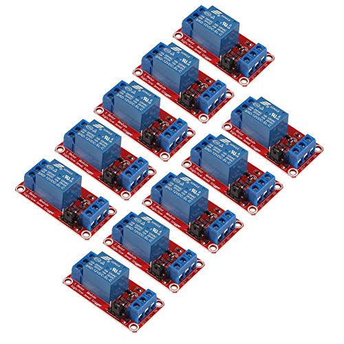 ACEIRMC 10pcs 12v Relay Board for Raspberry Arduino Relay Module 1 Channel Opto-Isolated High or Low Level Trigger (12V)
