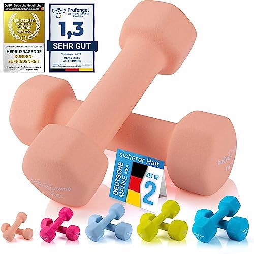 Body & Mind® Hanteln 2er Set Gymnastikhanteln Neopren Dumbbells Kurzhanteln; Effektives Krafttraining mit verschiedenen Gewichten; Fitness Workout für Zuhause