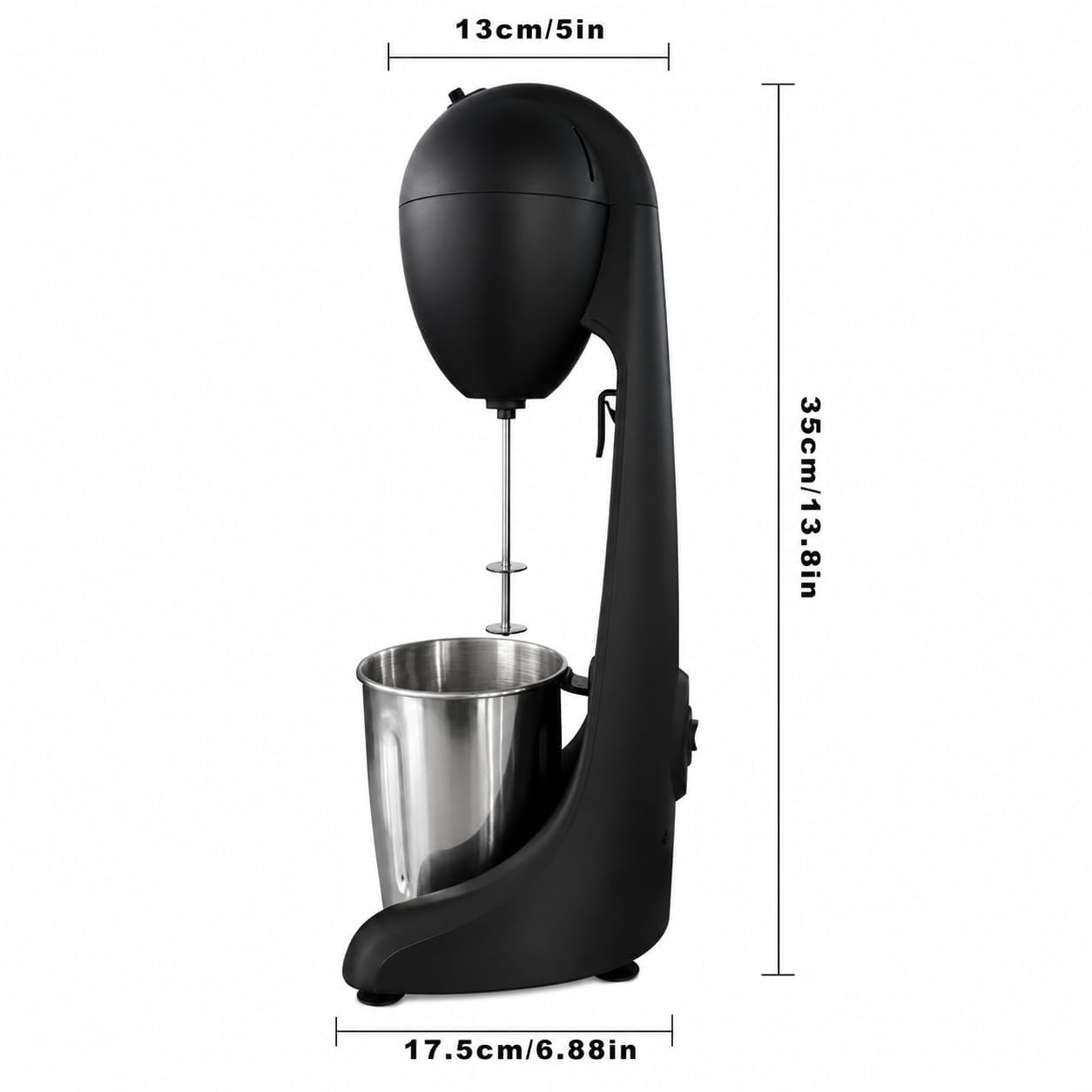100 W Einkopf-Milchshake-Mixer mit 450 ml Edelstahlbecher