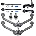 8 Front Suspension Kit-2 Upper Control Arm Ball Joint Assembly 2 Lower Ball Joint 2 Inner 2 Outer Tie Rod End Compatible with Jeep Liberty 2002 2003 2004 K3199 ES3536 ES3535 EV402 K3198