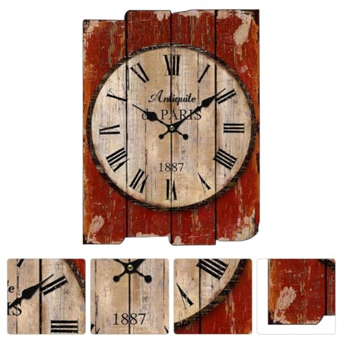 Horloge murale en bois silencieuse idéale pour décorer le bureau - 6