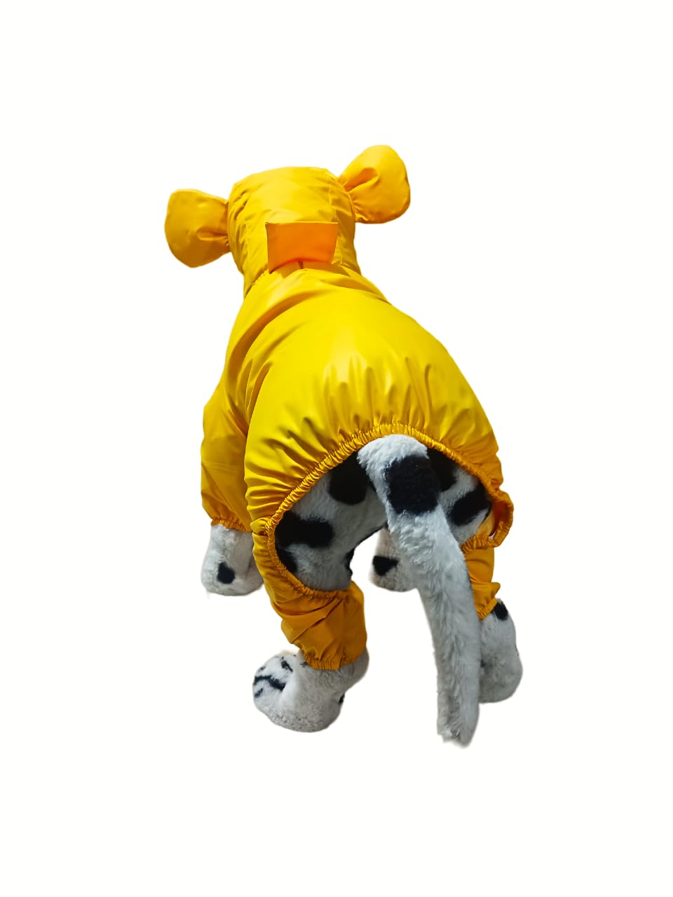 Dog Raincoats Rain Snow Coats Waterproof Clothing (4 Four Legs) Raincoat Full Cover Dogs Hooded Transparent (with Decorative Hooded Ears) (Yellow, 34) 4