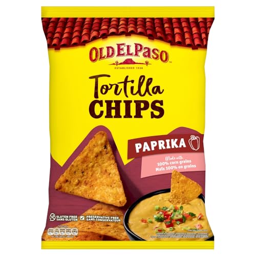 Old El Paso Chips de tortilla con pimentón, 185 g