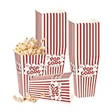 Lunyloer Popcorn T&uuml;ten Klein 50 st&uuml;ck, Popcorn Boxen Rot Weiss Gestreift Beh&auml;lter, Papier Popcornbecher, Snacks Candy Beh&auml;lter f&uuml;r Filmabend Geburtstagsfeier Weihnachten