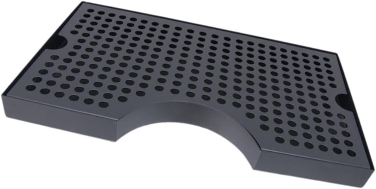 Spill Proof Notched Black Drip Tray For Restaurant Stainless Steel Spill Prevention Drainage Type Plate For Kegerator Stainless Steel Drip Tray