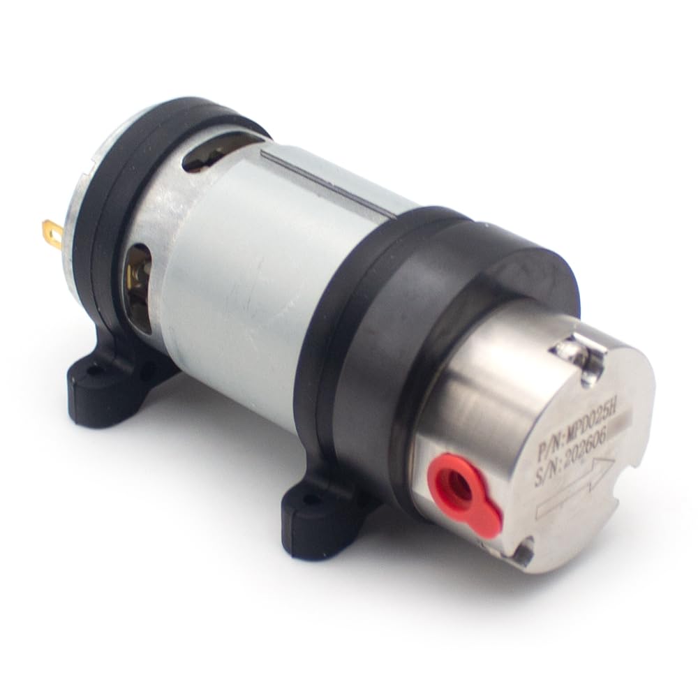 DC 24V Mikro-Zahnradpumpe, Korrosionsbeständige Hochpräzise Dosierpumpe aus Lebensmittelechtem Edelstahl, Flüssigkeitssaugpumpe 0,65ML/R