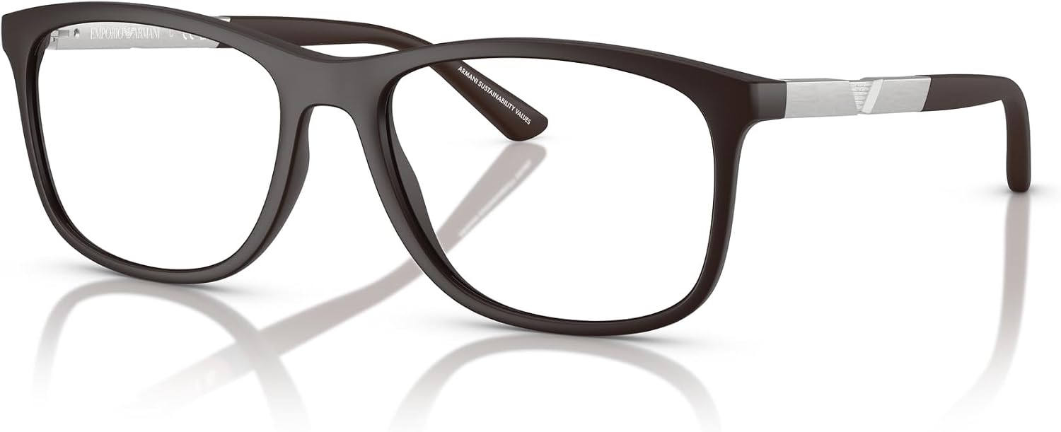 Emporio Armani Men's Ea3247 Square Prescription Eyewear Frames